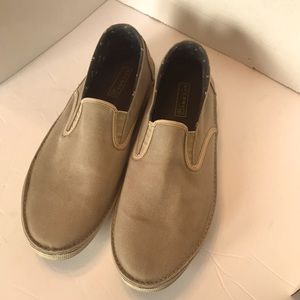 Sperry canvas slip ons.